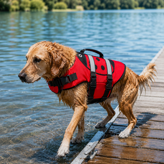 Tailvia Dog Swim Vest, Adjustable Fit, Durable