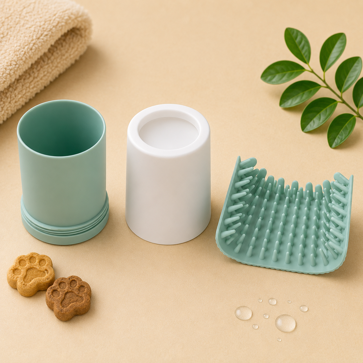 Tailvia Dog Paw Washer with Soft Silicone Bristles