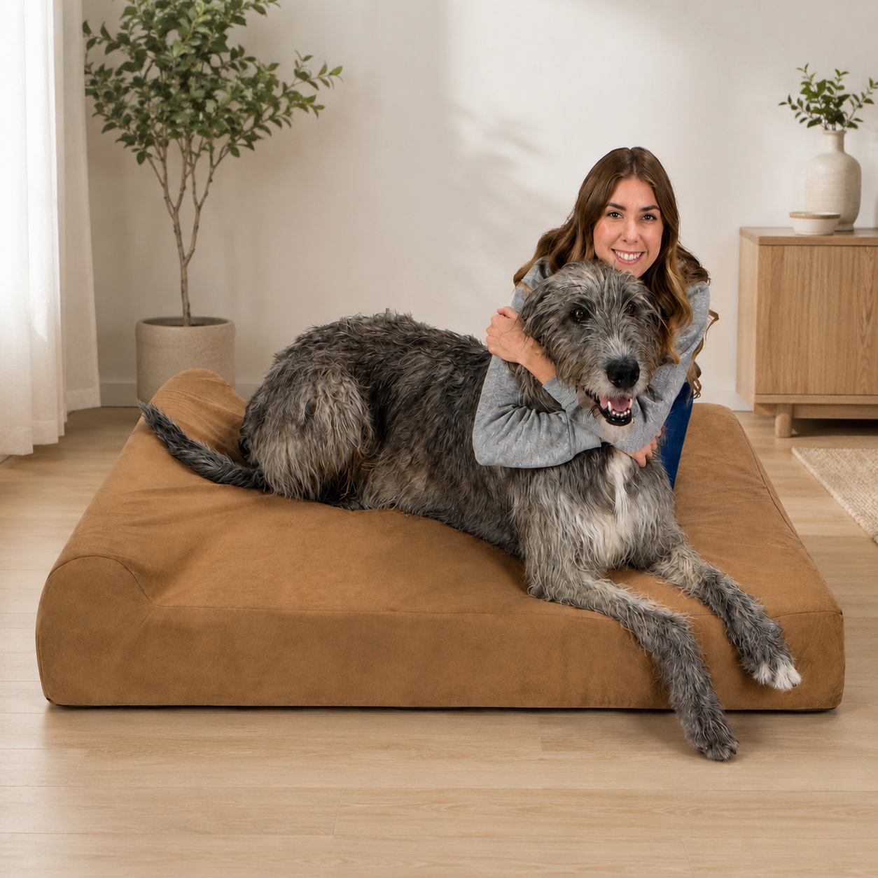 Tailvia Orthopedic Dog Bed with Memory Foam, Large