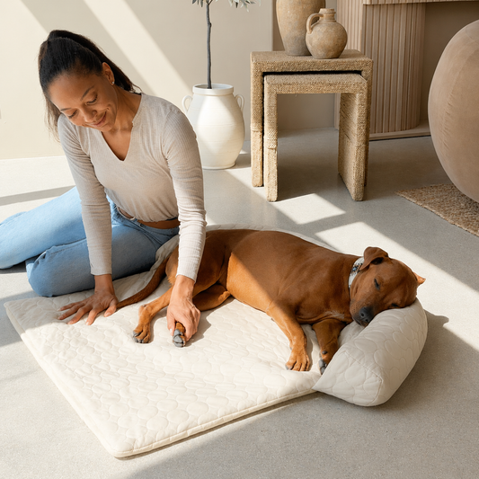 Cooling Pet Bed, Natural Fabric, Portable