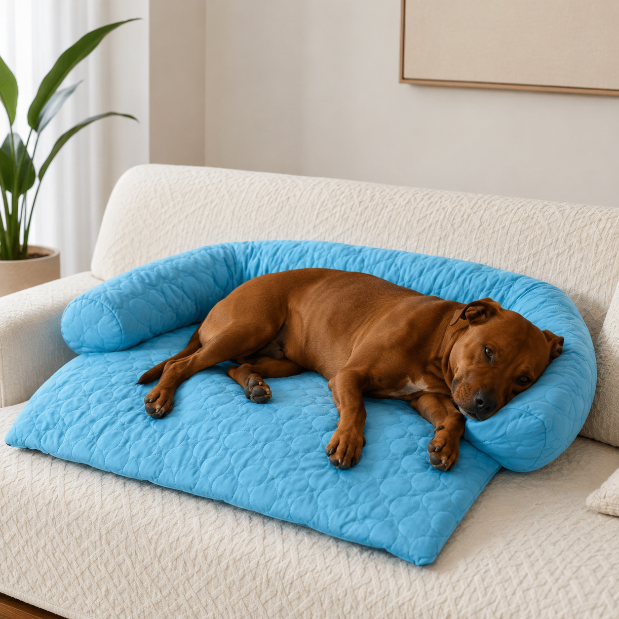 Cooling Pet Bed, Natural Fabric, Portable