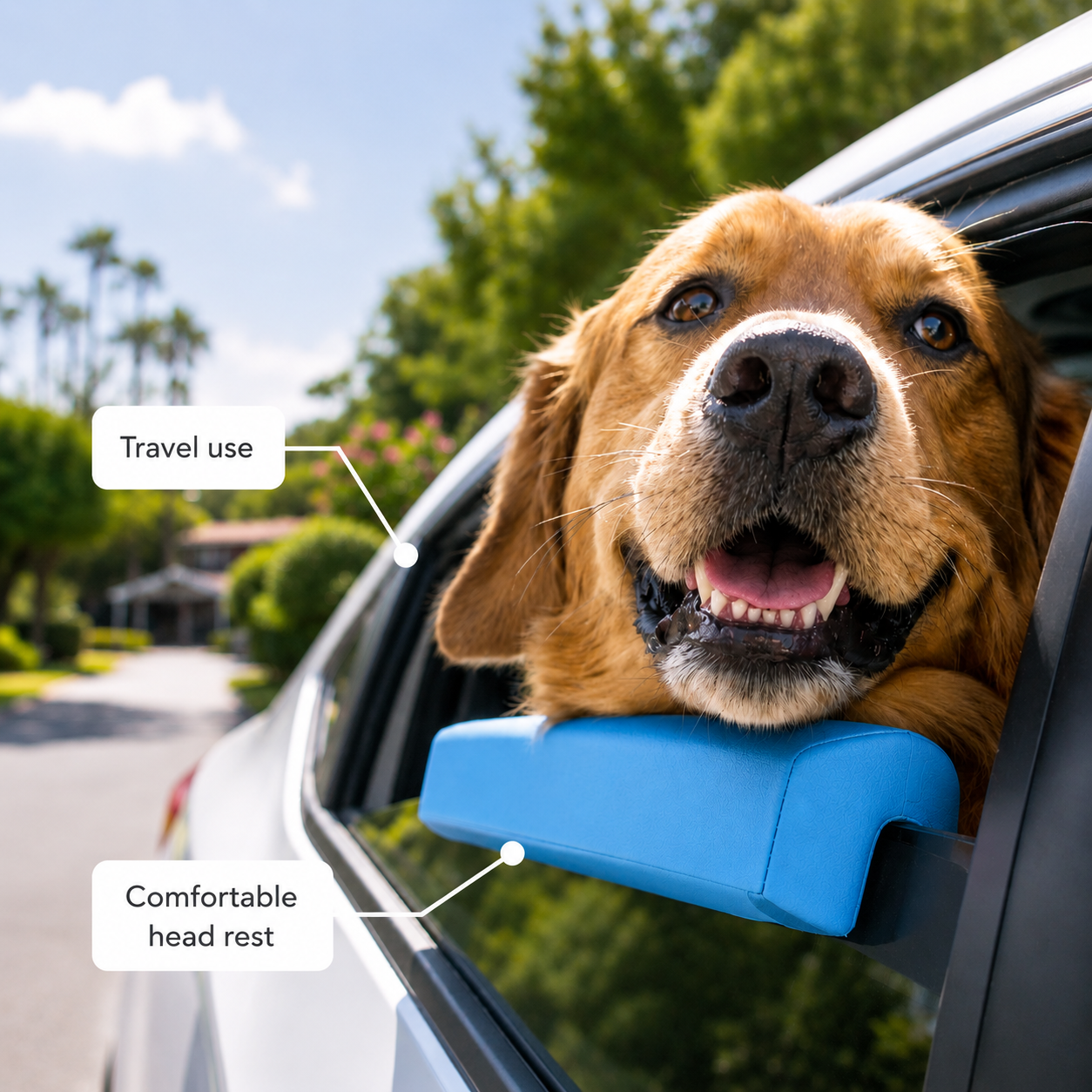 Dog Car Chin Rest Cushion, Vibration Absorbing