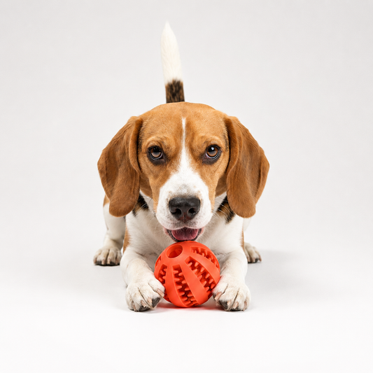 Dog Treat Dispenser Ball, Fill with Kibble or Treats