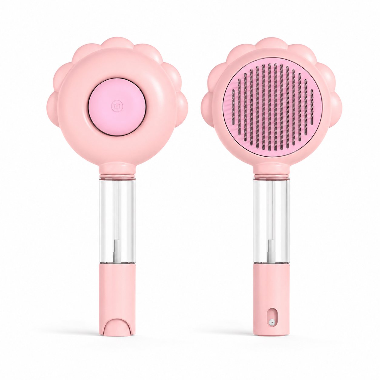 Tailvia Self-Cleaning Pet Grooming Brush with Spray