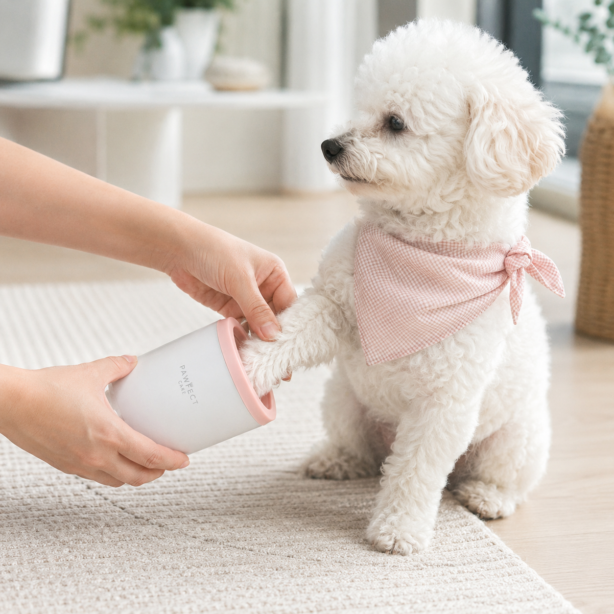 Tailvia Dog Paw Washer with Soft Silicone Bristles