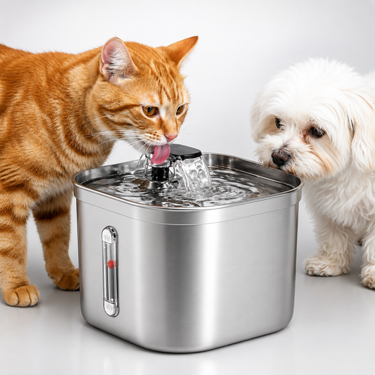 Cat Water Fountain with Built-In Filtration