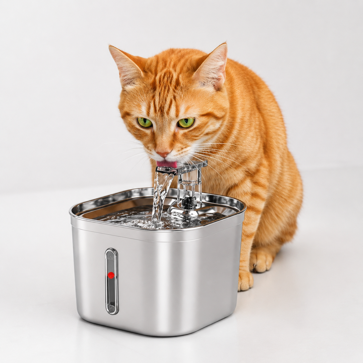 Cat Water Fountain with Built-In Filtration