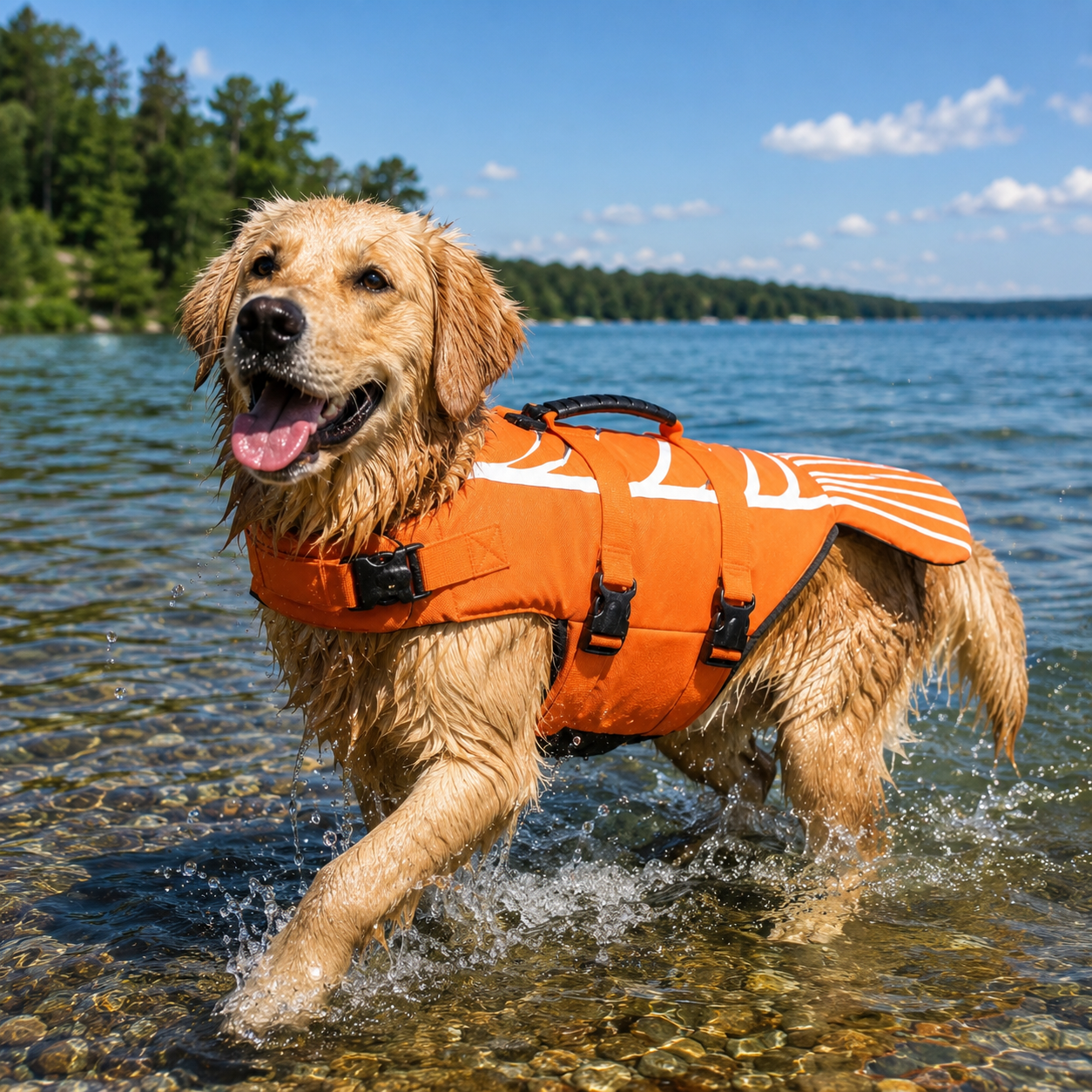 Tailvia Dog Swim Vest, Adjustable Fit, Durable