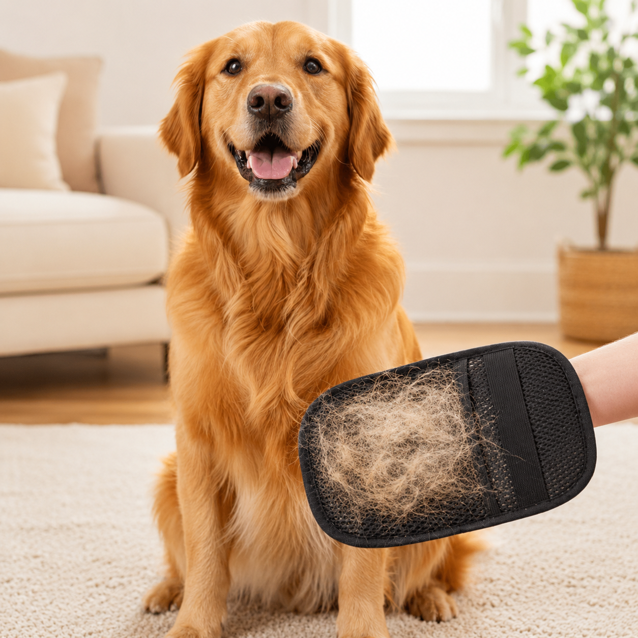Pet Hair Removal Gloves, Reusable Grooming Mitt