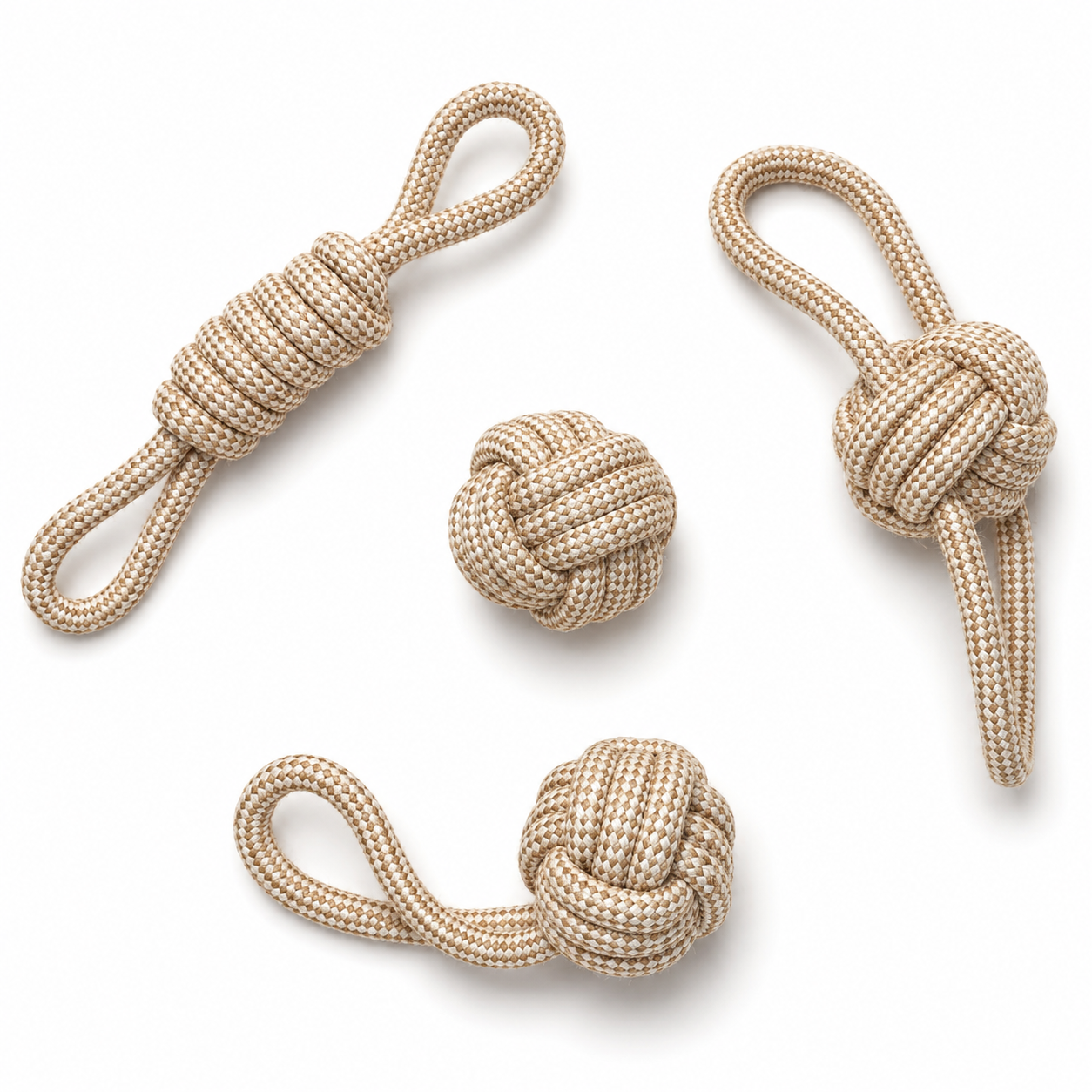 Cotton Rope Dog Chew Toy with Durable Knots