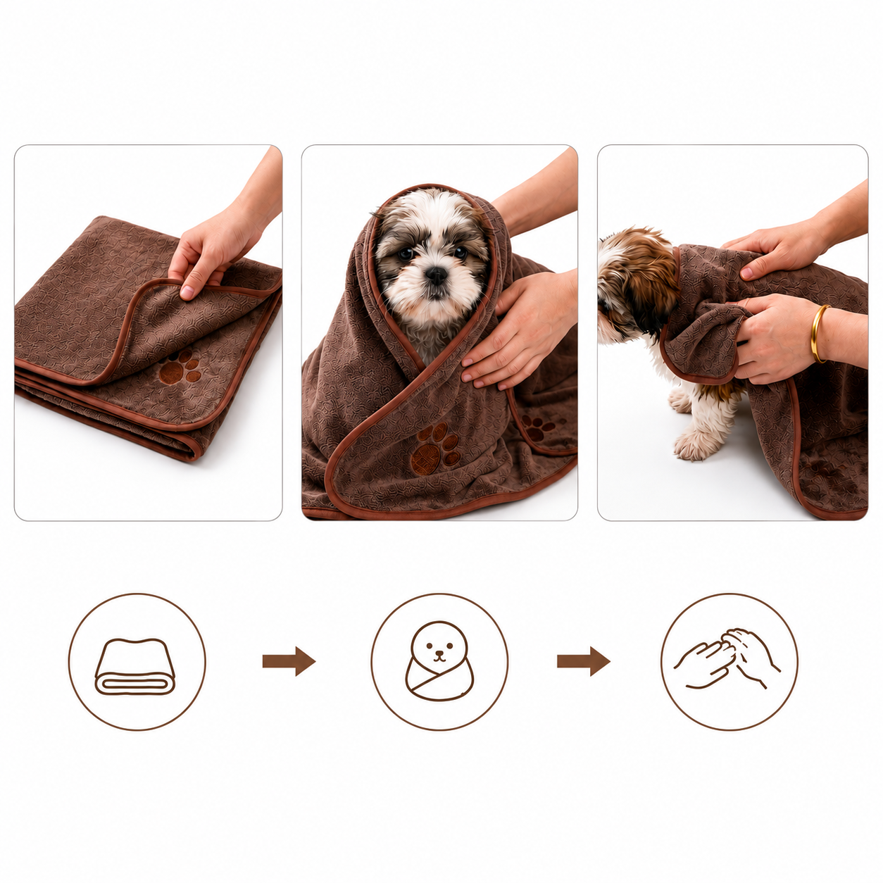 Dog Microfiber Towel, Quick-Dry, Ultra-Absorbent