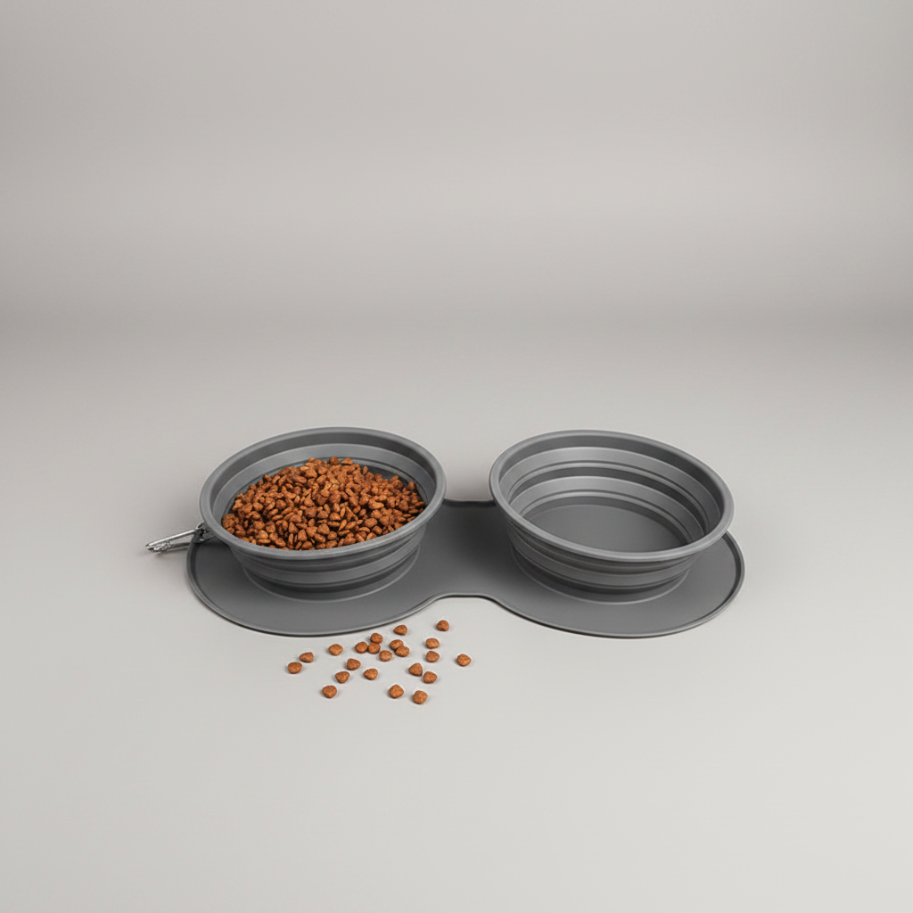 Travel Buddy | Slow Feeder Dog Bowl with Adjustable Depth & Non-Skid Base | Perfect for Convenient Pet Feeding on the Go 0